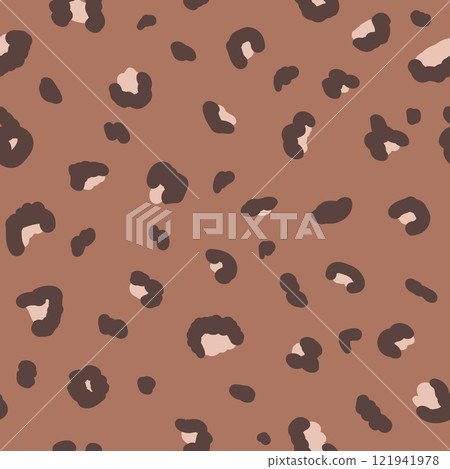 Leopard monochrome seamless pattern. Animal print mocha mouse endless background. Abstract jaguar fur continuous ornament. Surface pattern design camouflage motif. Vector hand drawn illustration. Leopard monochrome seamless pattern. Animal print mocha mouse endless background. Abstract jaguar fur continuous ornament. Surface pattern design camouflage motif. Vector hand drawn illustration. 121941978