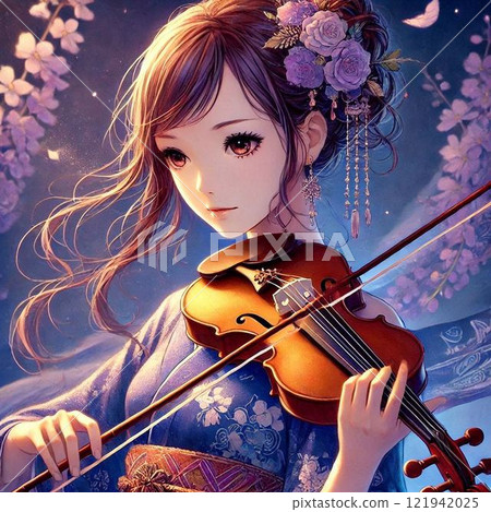 Beautiful violinist 121942025