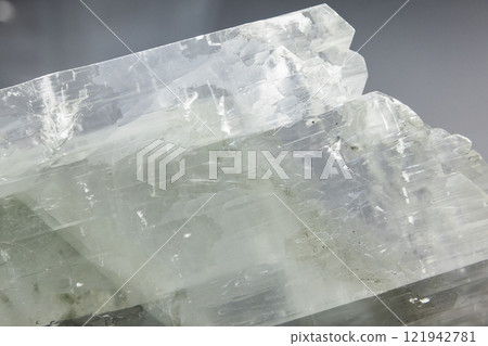 Gypsum, single crystal. Abstract natural mineral background texture Gypsum, single crystal. Abstract natural mineral background texture 121942781