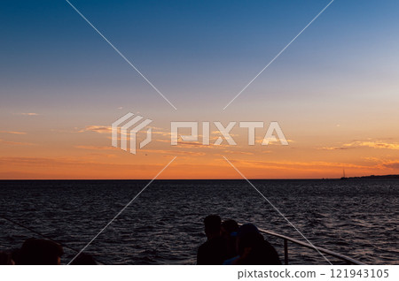 Sunset over Alboran Sea, Mediterranean Sunset over Alboran Sea, Mediterranean 121943105