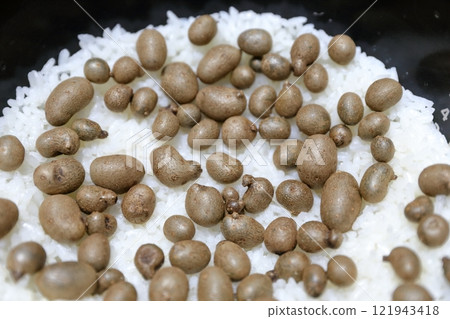 Rice cooked with mugwort 121943418