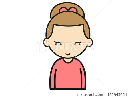 一個女孩帶著微笑 一個女孩帶著微笑 121943634