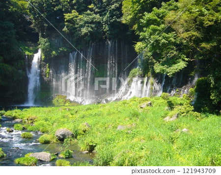 Japanese waterfall scenery Japanese waterfall scenery 121943709