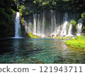 Japanese waterfall scenery 121943711