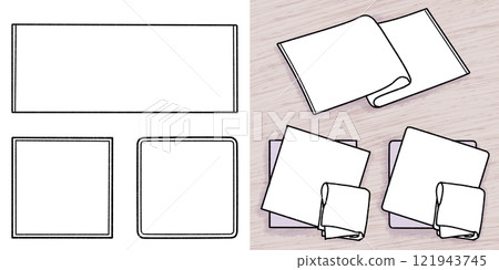 普通毛巾和手帕圖解及其使用範例 普通毛巾和手帕圖解及其使用範例 121943745