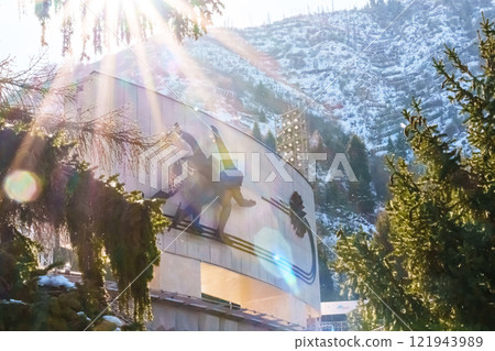Mountains winter resort 121943989
