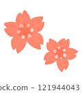 簡單的櫻花花瓣圖 121944043