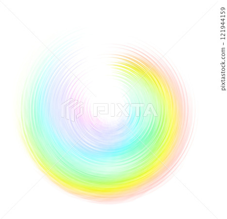Rainbow spiral isolated on white background 121944159