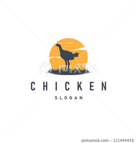 livestock design logo chicken farm simple minimalist silhouette for restaurant chicken 121944458