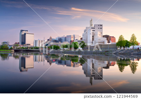 Rochester, Minnesota, USA Cityscape on the Zumbro River 121944569