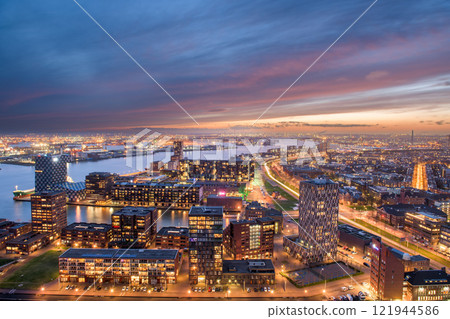 Rotterdam, Netherlands City Skyline at Dusk Rotterdam, Netherlands City Skyline at Dusk 121944586
