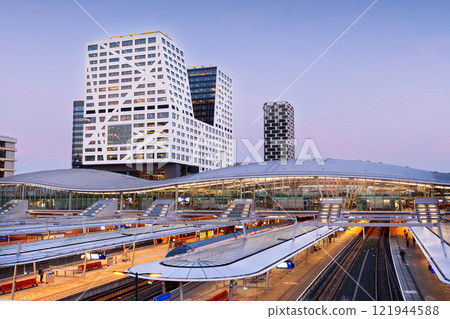 Utrecht, Netherlands Cityscape over the Station Utrecht, Netherlands Cityscape over the Station 121944588