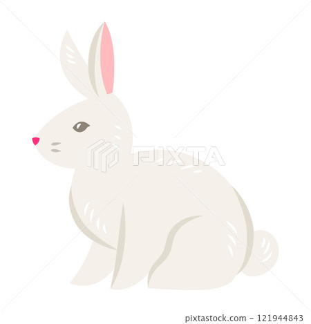 Illustration of cute Easter bunny. 121944843