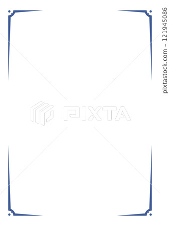 Blue frame with curved corners for the picture frame Blue frame with curved corners for the picture frame 121945086
