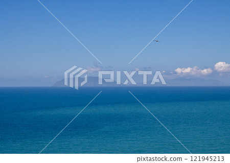 Sea and Aeolinan islands, Milazzo, Sicily, Italy 121945213