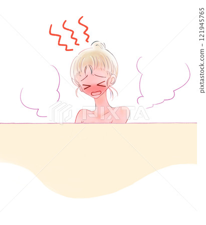 女人洗澡，很熱 121945765