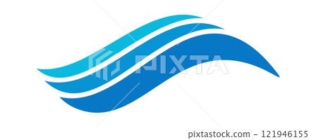 Water wave symbol surge stream 121946155