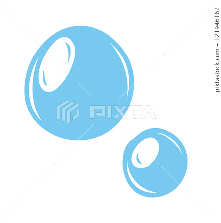 Water oxygen bubbles round droplets Water oxygen bubbles round droplets 121946162