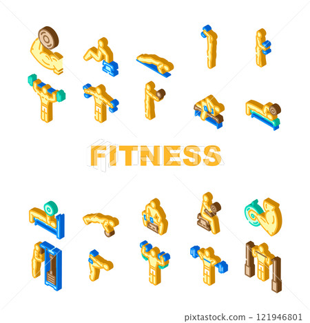 fitness exercises leg workout icons set vector fitness exercises leg workout icons set vector 121946801