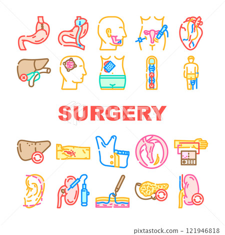 surgery doctor scalpel icons set vector surgery doctor scalpel icons set vector 121946818