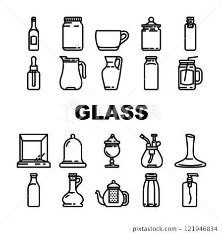 glass packaging transparency icons set vector glass packaging transparency icons set vector 121946834