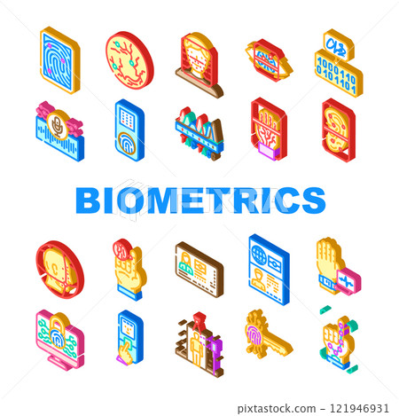 biometrics authentication scan icons set vector biometrics authentication scan icons set vector 121946931