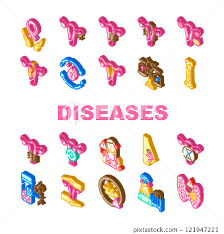 women diseases endometriosis pcos icons set vector 121947221