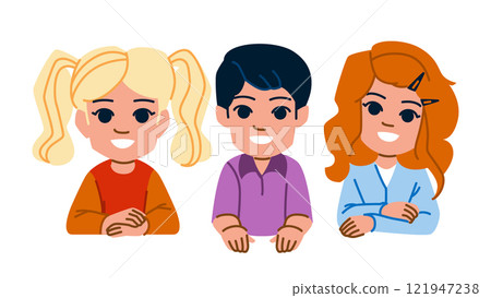 child preschoolers together vector child preschoolers together vector 121947238
