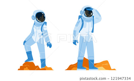 cosmonaut space exploration colonization vector 121947334