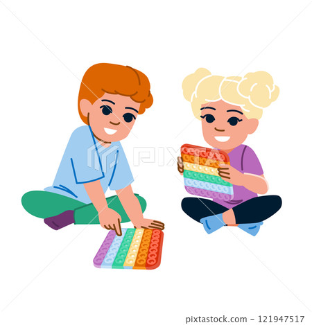 pop kid fidget toy vector pop kid fidget toy vector 121947517