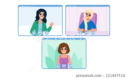 chat webinar video conference woman vector 121947518