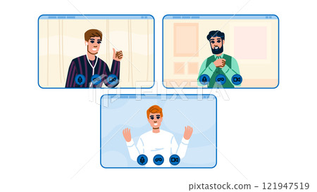 chat webinar video conference man vector 121947519