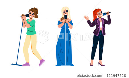 sing singer woman vector sing singer woman vector 121947528