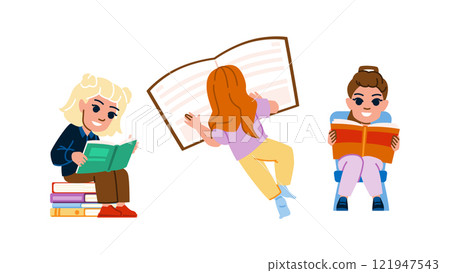 student kid girl book vector student kid girl book vector 121947543