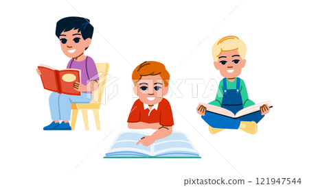 child kid boy book vector 121947544