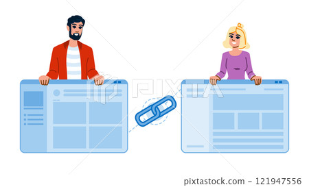 web external linking vector 121947556