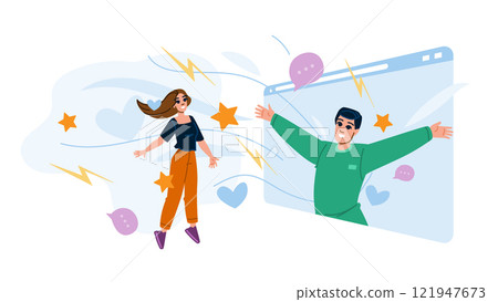 phone social signals vector 121947673