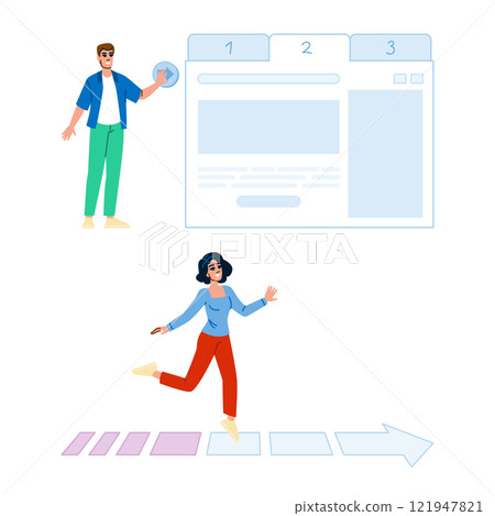 interaction progressive disclosure website vector 121947821