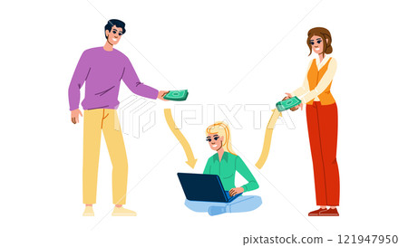 insurance compensation management vector 121947950