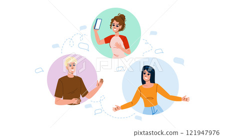 online remote collaboration vector 121947976