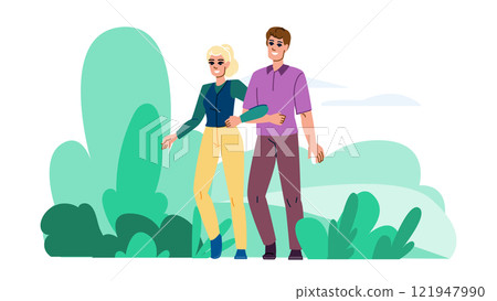 lifestyle nature walk vector 121947990
