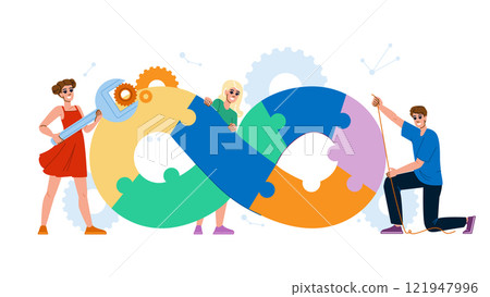process lean manufacturing vector 121947996