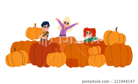 happy pumpkin patch vector happy pumpkin patch vector 121948147