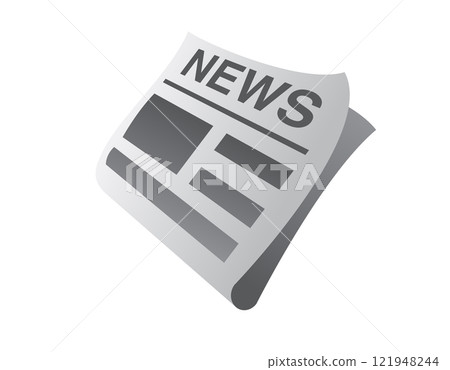 Headline newspaper icon on transparent background 121948244