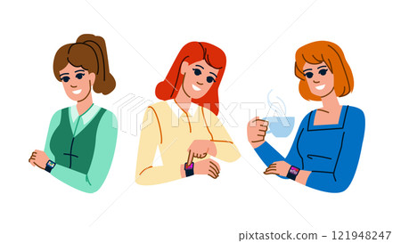 hand checking time woman vector 121948247