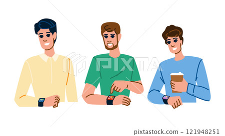 watch checking time man vector watch checking time man vector 121948251