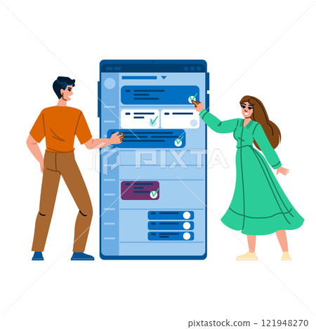 planner time management app vector 121948270