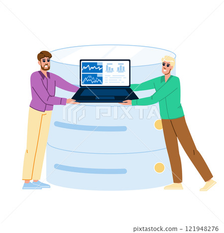 monitoring server console vector 121948276