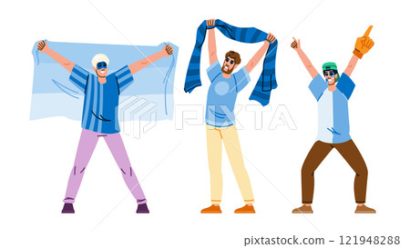 passion soccer fan man vector 121948288