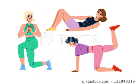 step fitness exercises leg vector 121948319